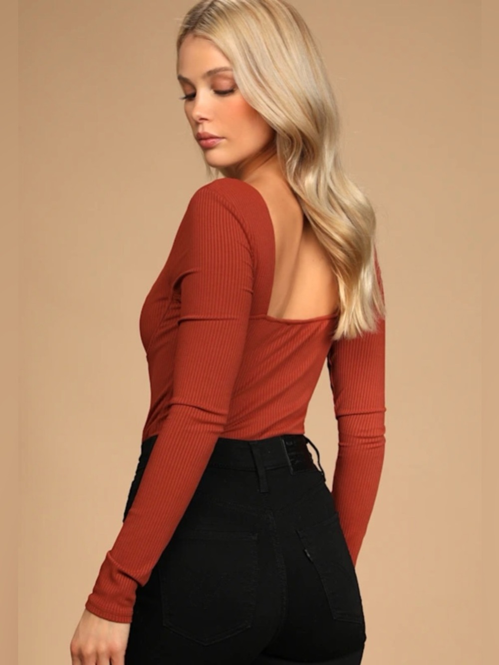 Lulu's Ribbed Bodysuit, New With Tags - Picture 3 of 8